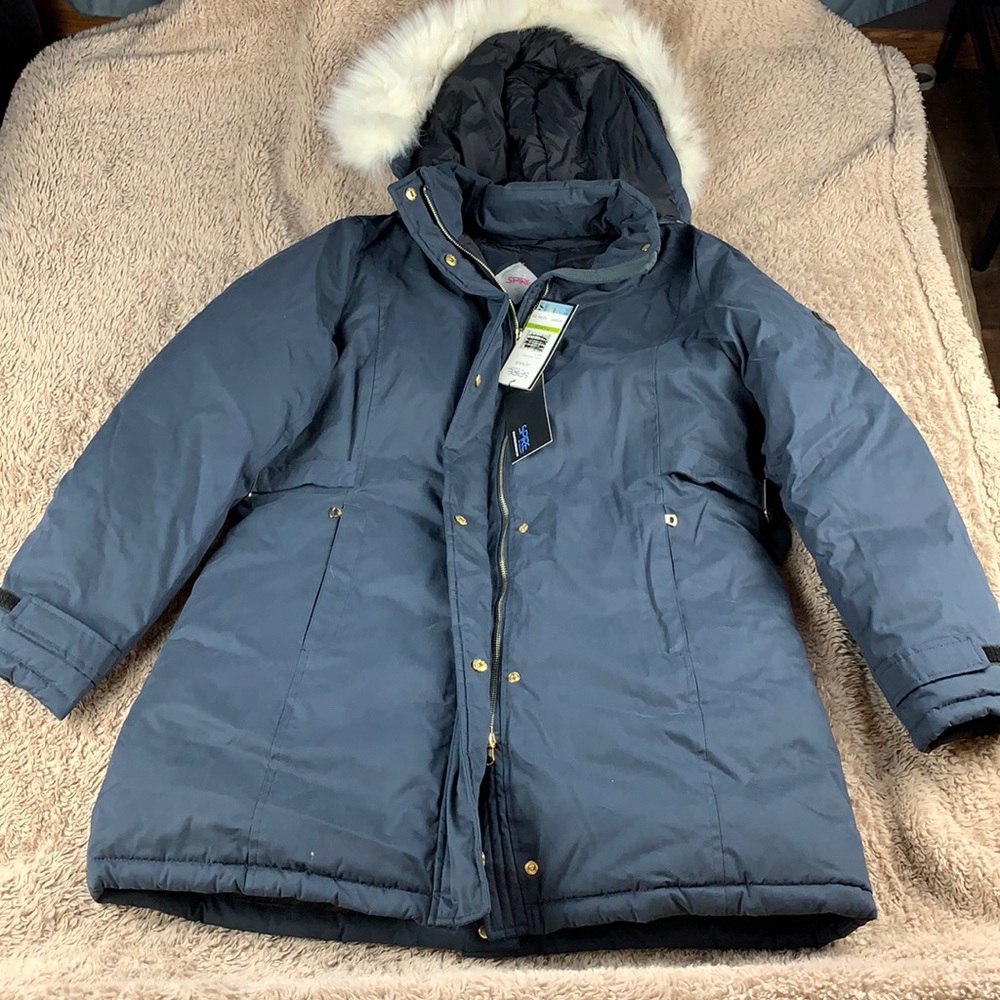 Spire By Galaxy Winter Coat With Fur Hood